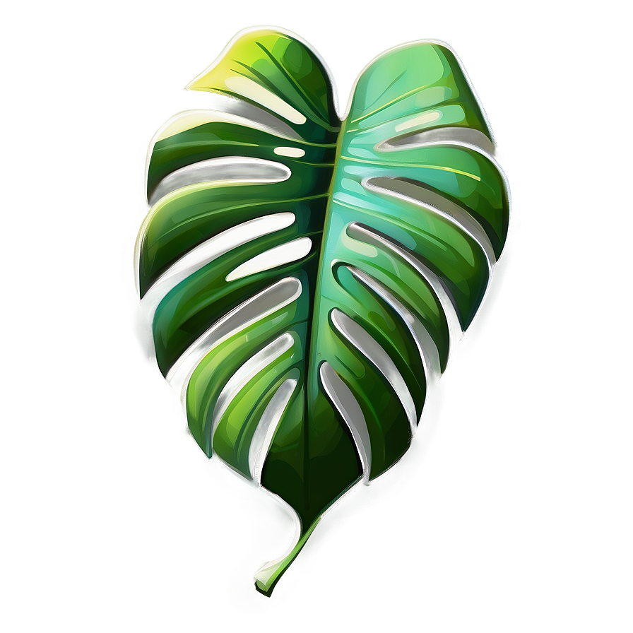 Simplified Monstera Leaf Png Uds PNG image