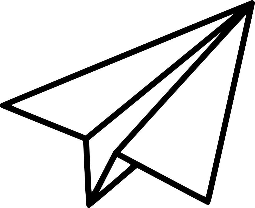 Simplified Paper Plane Outline PNG image
