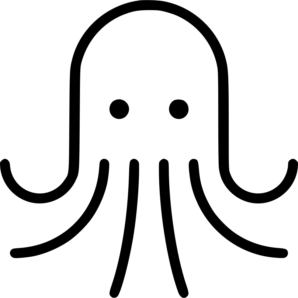 Simplified Squid Icon PNG image