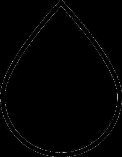 Simplified Tear Drop Outline PNG image