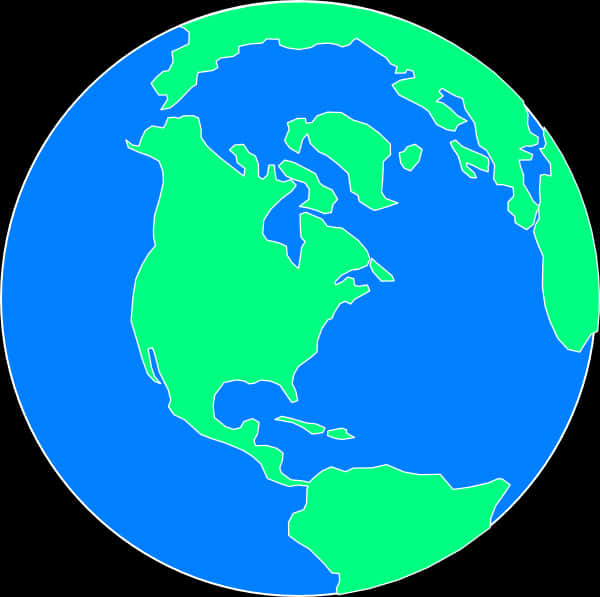 Simplified Vector Earth Map PNG image