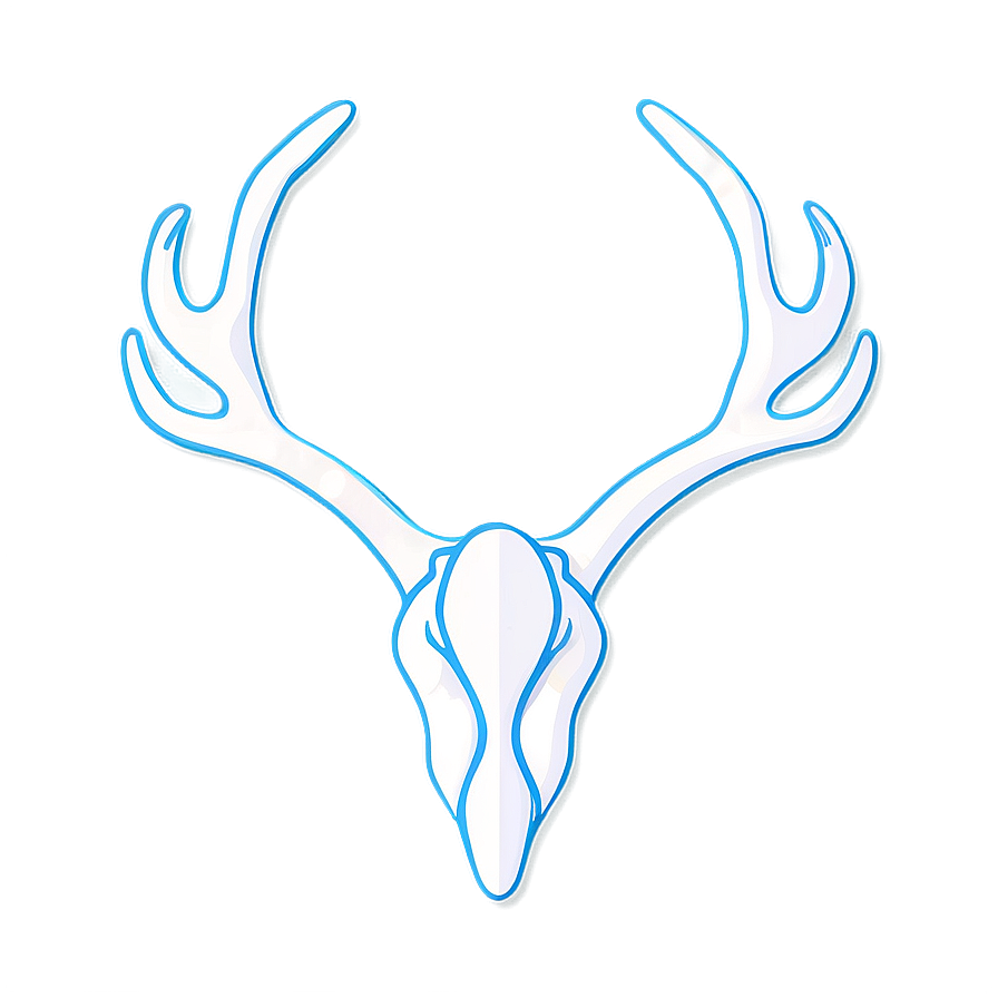 Simplistic Deer Antler Logo Png 06122024 PNG image