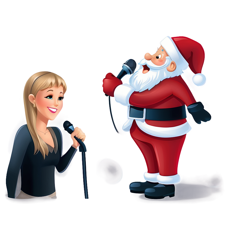 Singing Santa Cartoon Png 06282024 PNG image