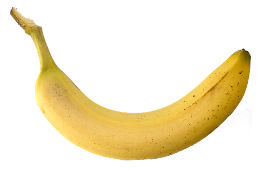 Single Banana Black Background PNG image