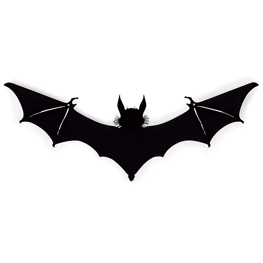 Single Bat Silhouette Png 05232024 PNG image