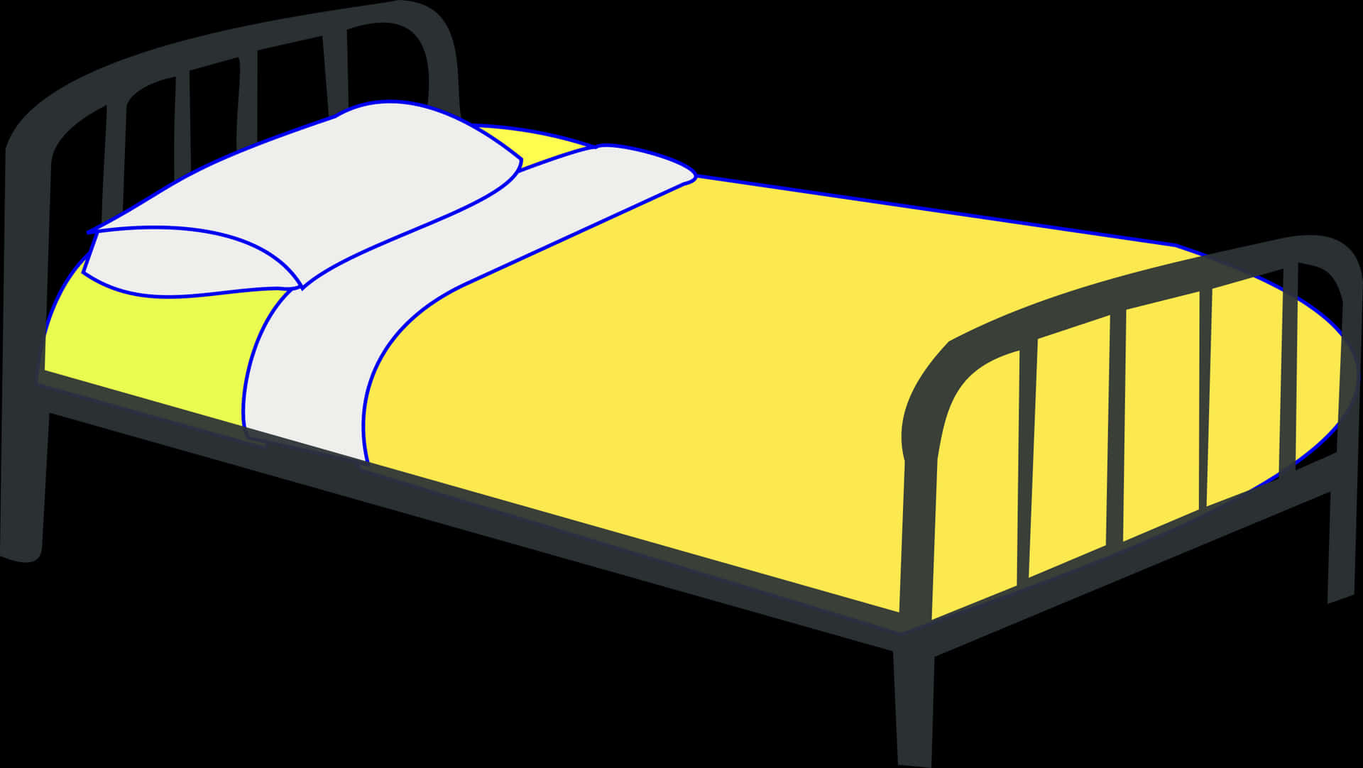 Single Bed Vector Illustration PNG image
