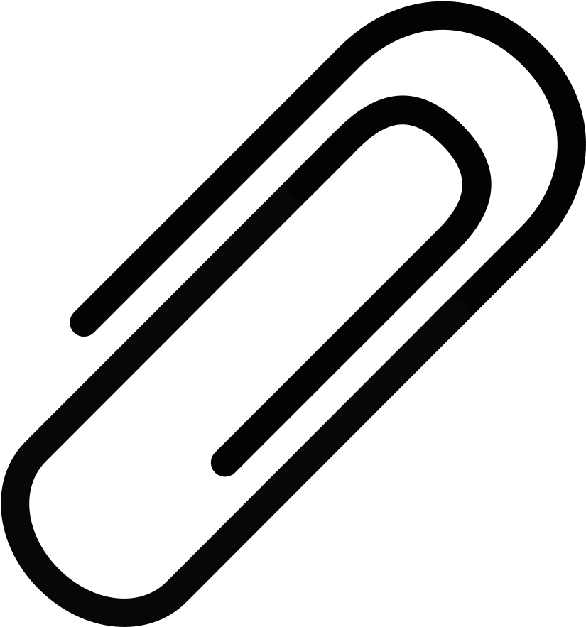 Single Black Paperclip Icon PNG image