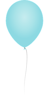 Single Blue Balloonon Black Background.jpg PNG image