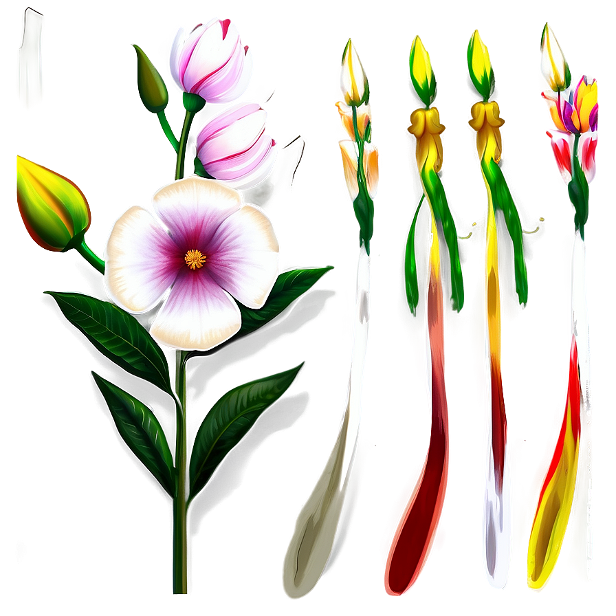 Single Flower Art Png Cpl96 PNG image