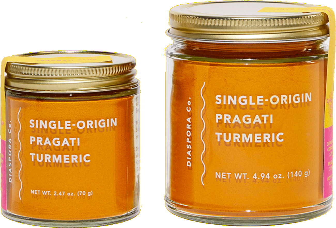 Single Origin Pragati Turmeric Jars PNG image