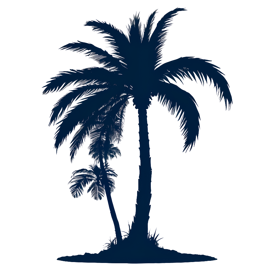 Single Palm Tree Silhouette Png 1 PNG image