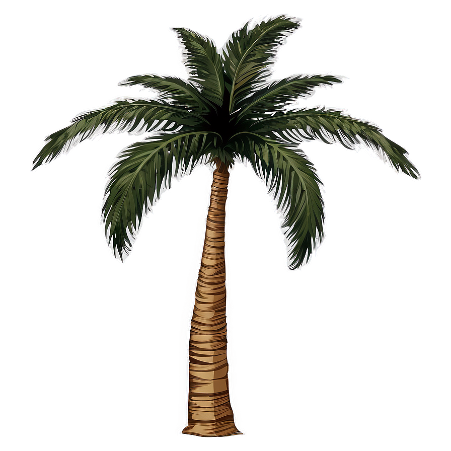 Single Palm Tree Silhouette Png 13 PNG image