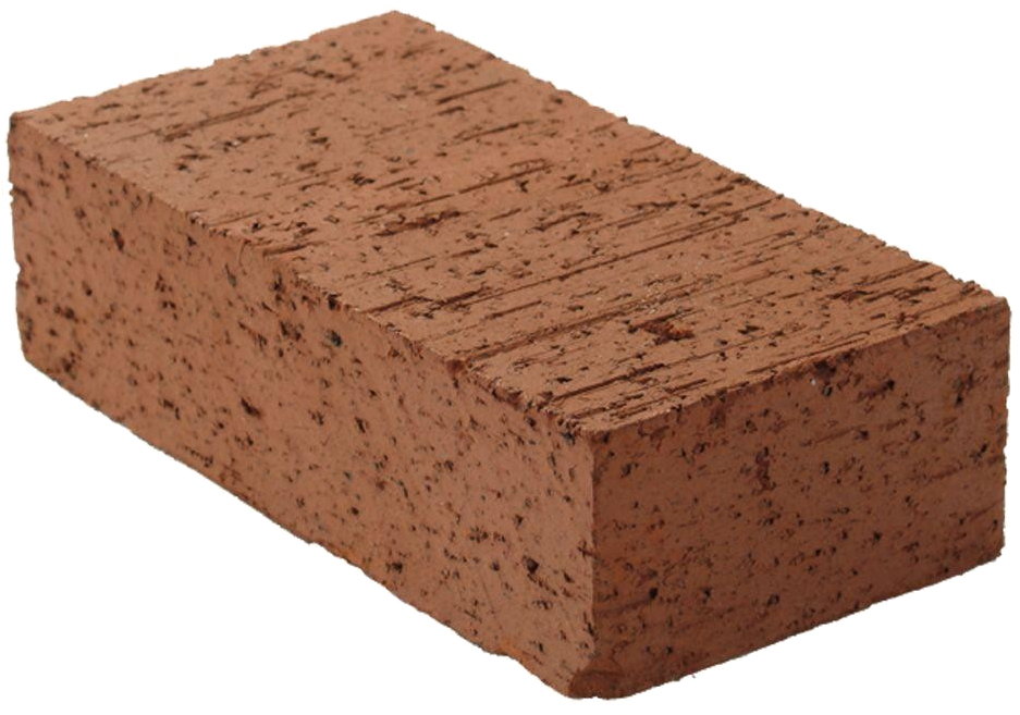 Single Red Brick Isolated PNG image