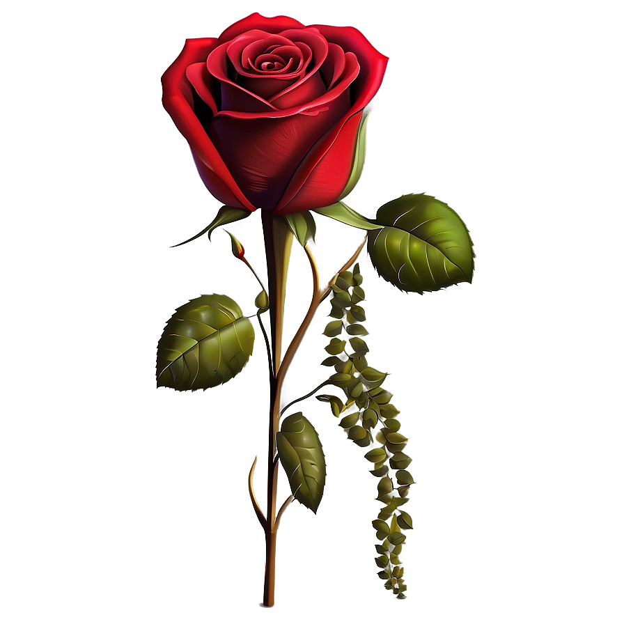 Single Red Rose Png 75 PNG image