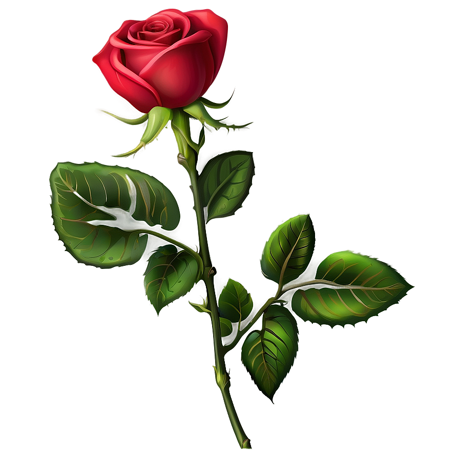 Single Rose Stem Png 41 PNG image