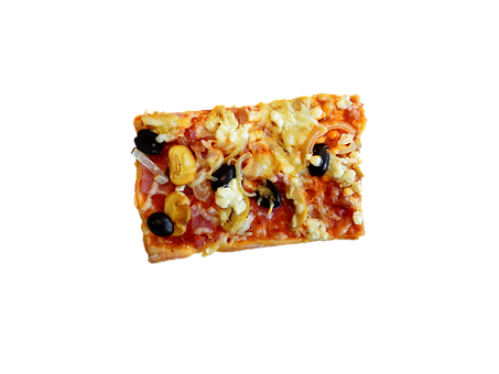 Single Slice Pizza Black Background PNG image