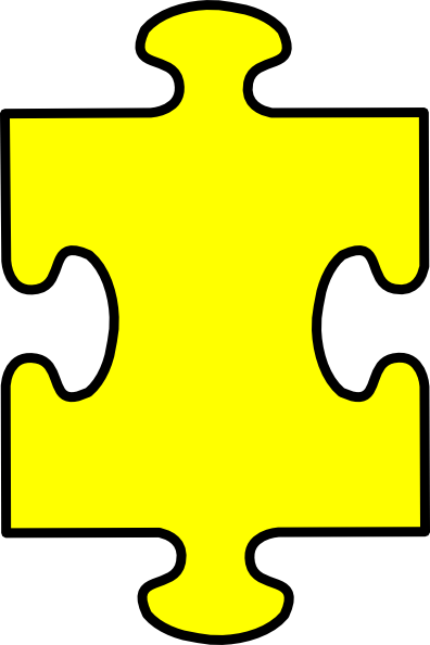 Single Yellow Puzzle Piece PNG image