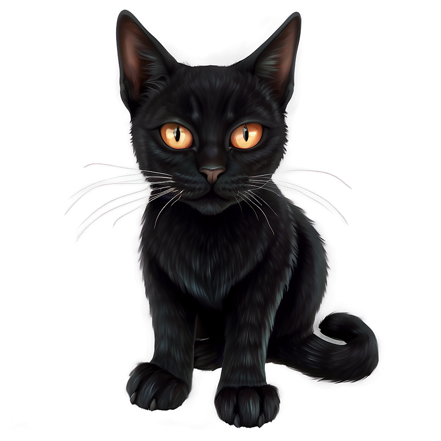 Sinister Black Cat Png 05062024 PNG image