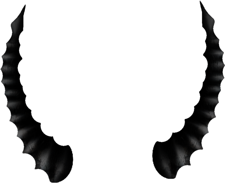 Sinister Black Horns Silhouette PNG image