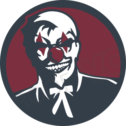 Sinister Clown Graphic PNG image