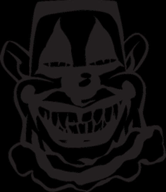 Sinister Clown Silhouette PNG image