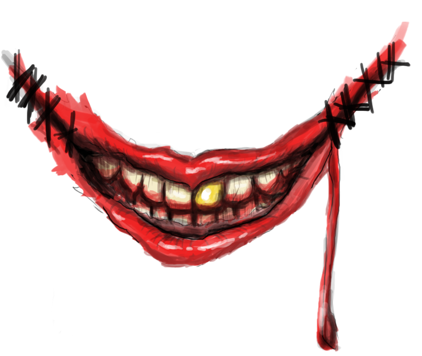 Sinister Smiling Mouth Artwork PNG image