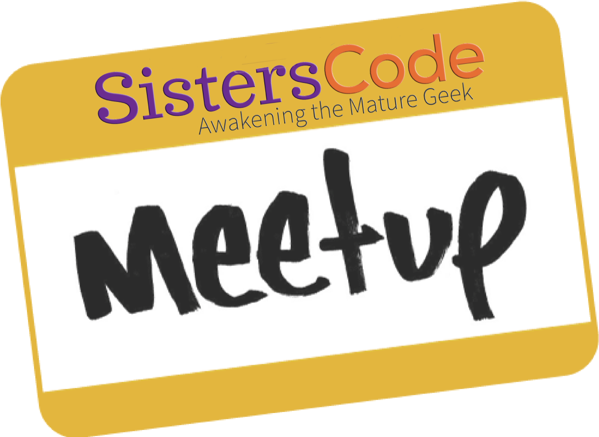 Sisters Code Meetup Signage PNG image