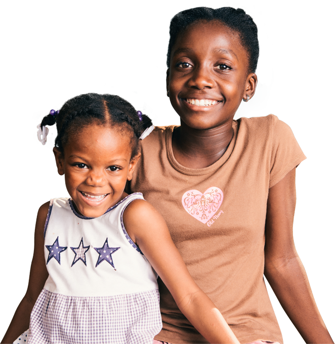 Sisters Smiling Together PNG image