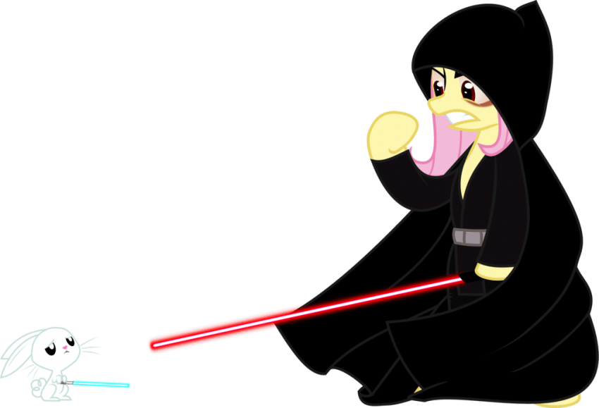 Sith Ponyand Jedi Bunny Duel PNG image