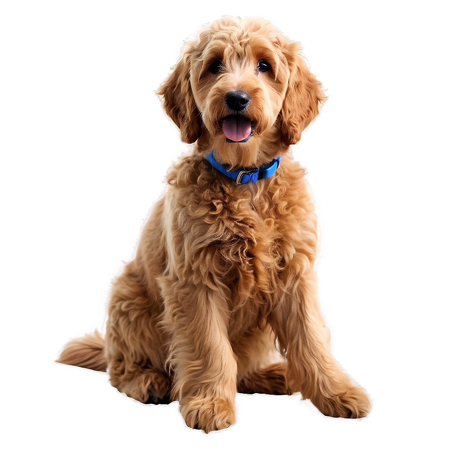 Sitting Goldendoodle Png Nyy19 PNG image