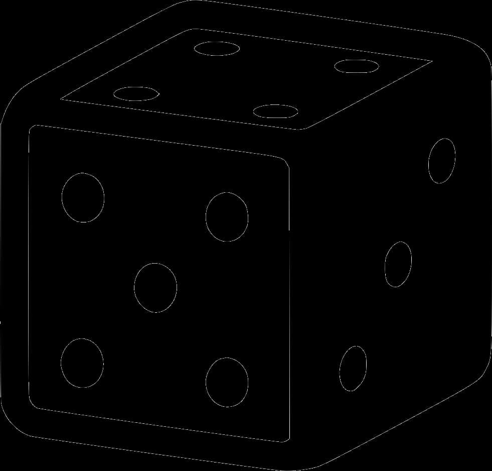 Six Sided Dice Outline PNG image