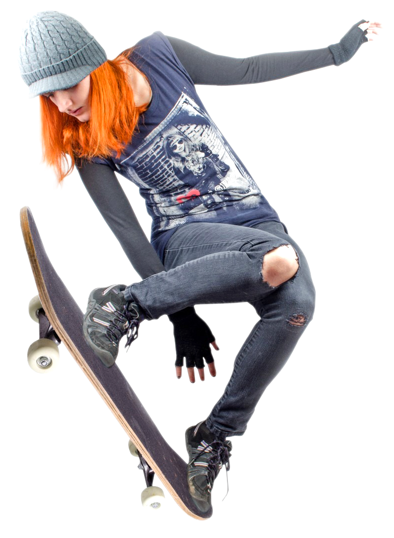Skateboarding Trick Redhead Youth PNG image