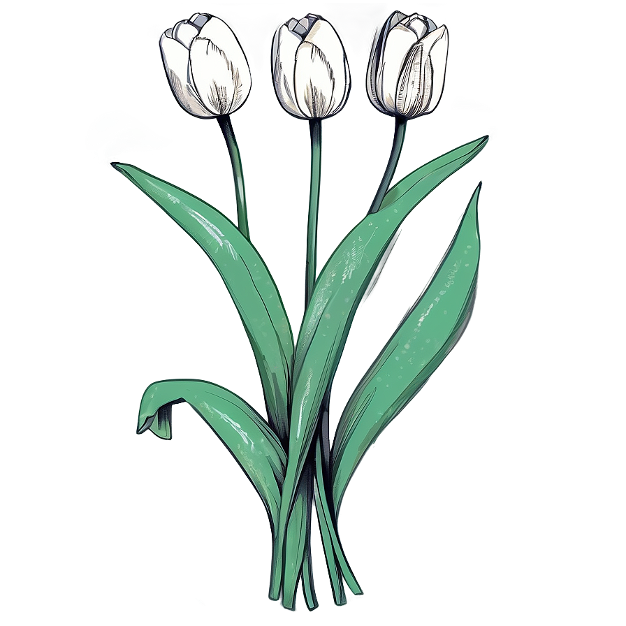 Sketch Of Tulips Png 05242024 PNG image