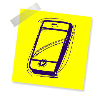 Sketchy Smartphone Illustration PNG image