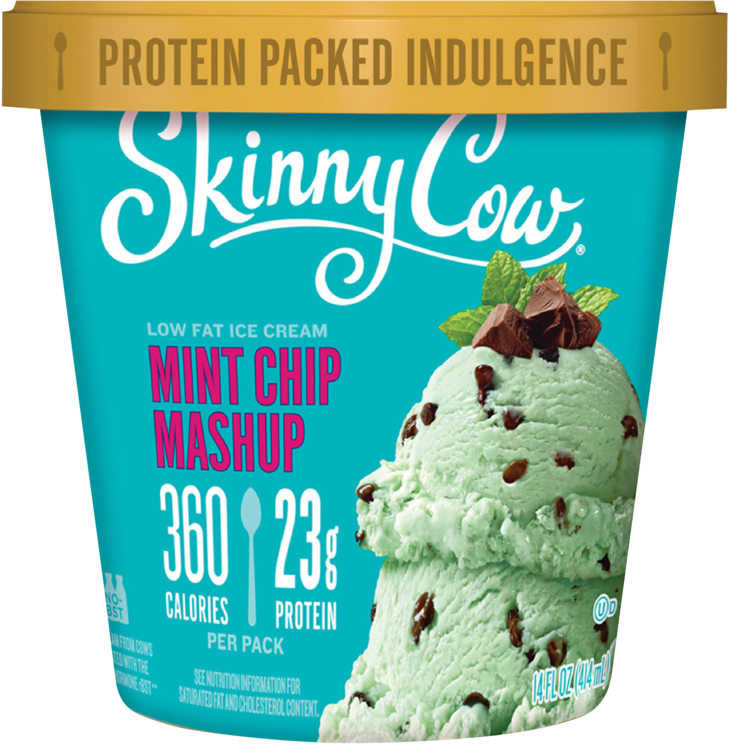 Skinny Cow Mint Chip Mashup Ice Cream PNG image