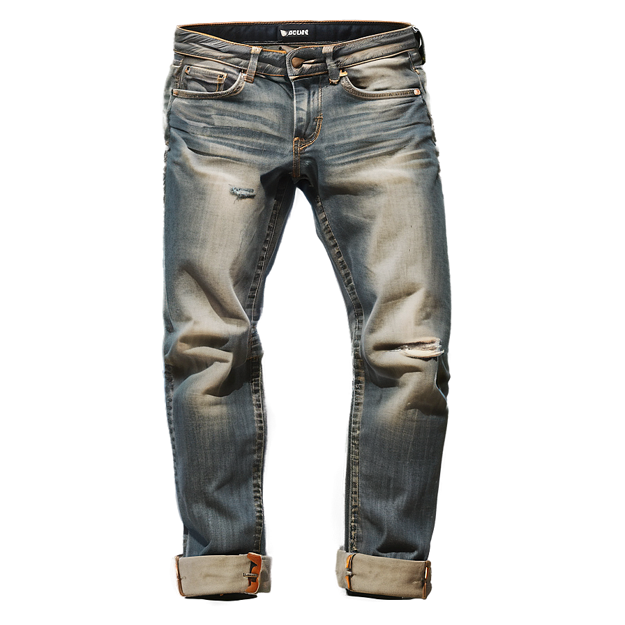 Skinny Folded Jeans Png 45 PNG image