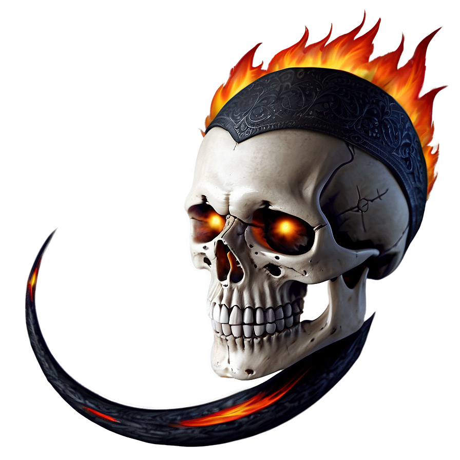 Skull Ablaze Art Png 25 PNG image