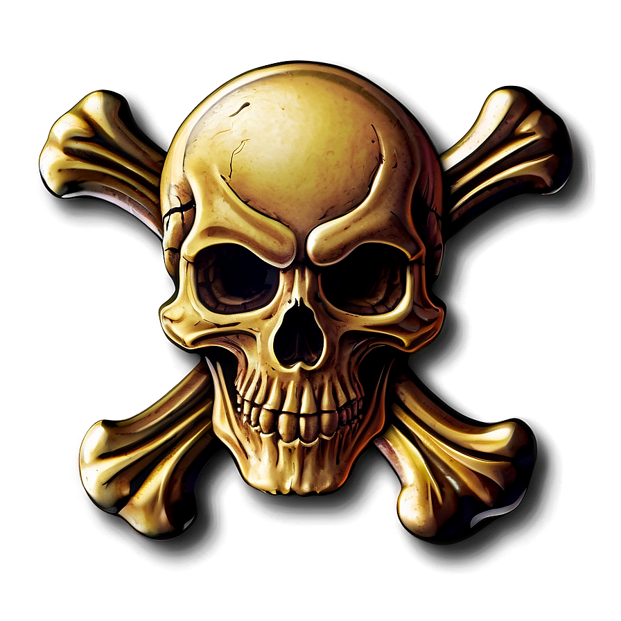 Skull And Crossbones Badge Png 06122024 PNG image