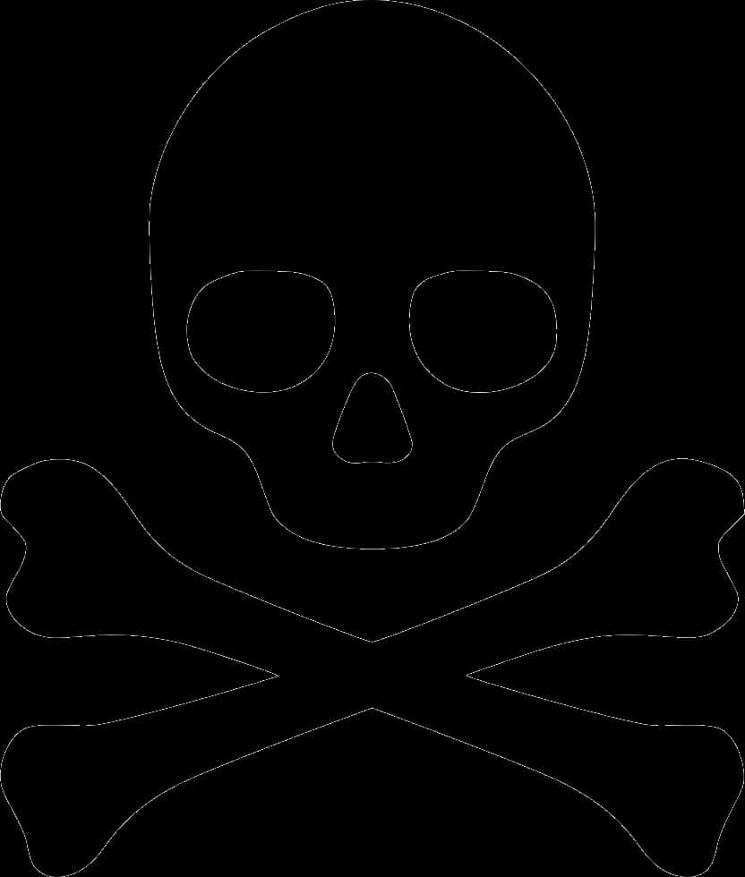 Skull_and_ Crossbones_ Outline PNG image