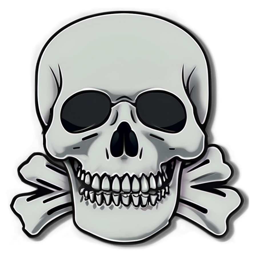 Skull And Crossbones Outline Png Ahv PNG image