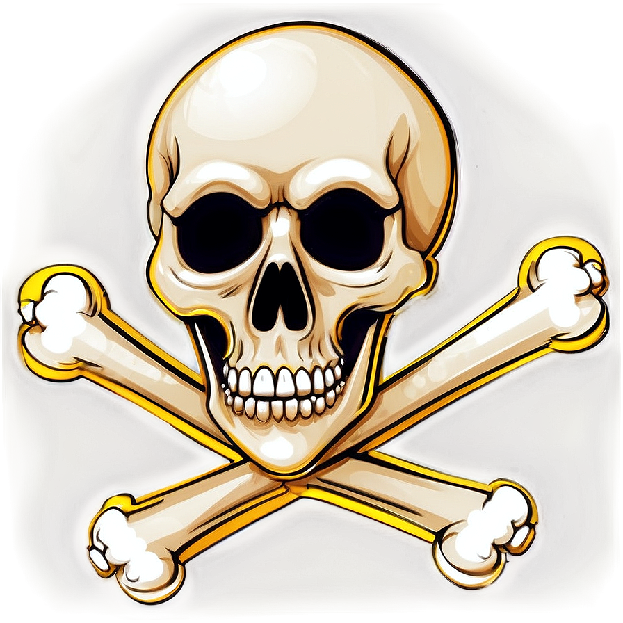 Skull And Crossbones Sticker Png 06122024 PNG image