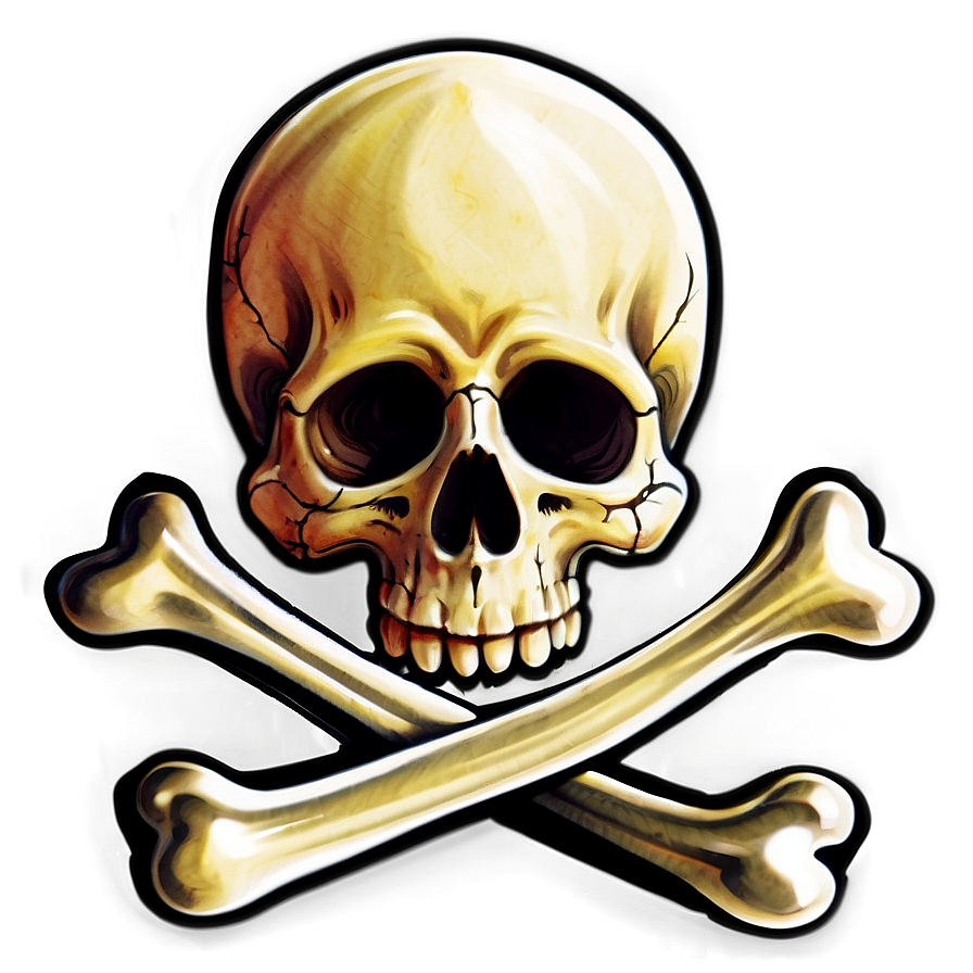 Skull And Crossbones Sticker Png Vcd PNG image