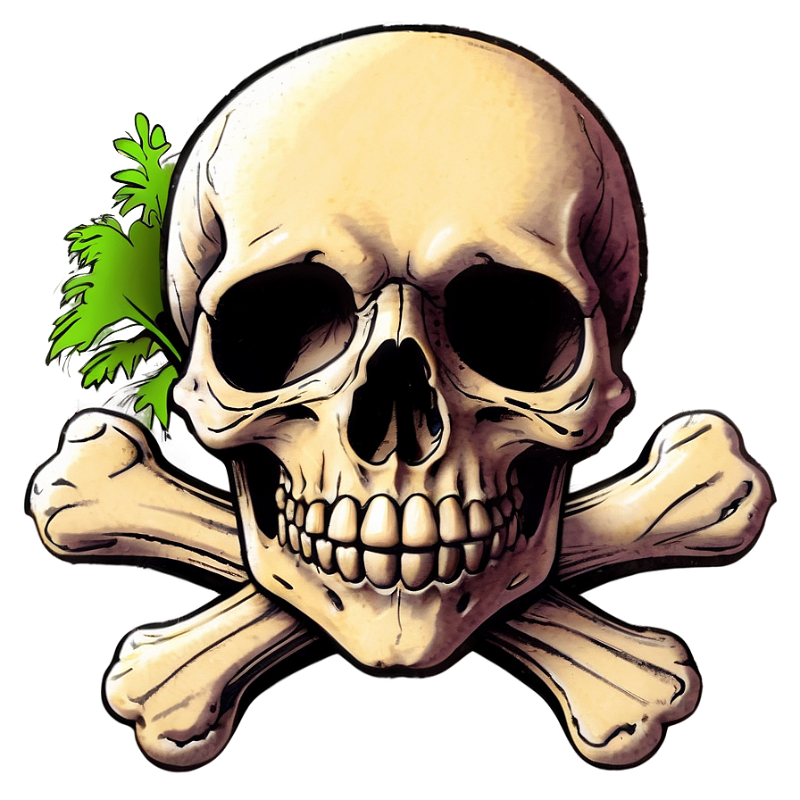 Skull And Crossbones Tattoo Design Png Ypp6 PNG image