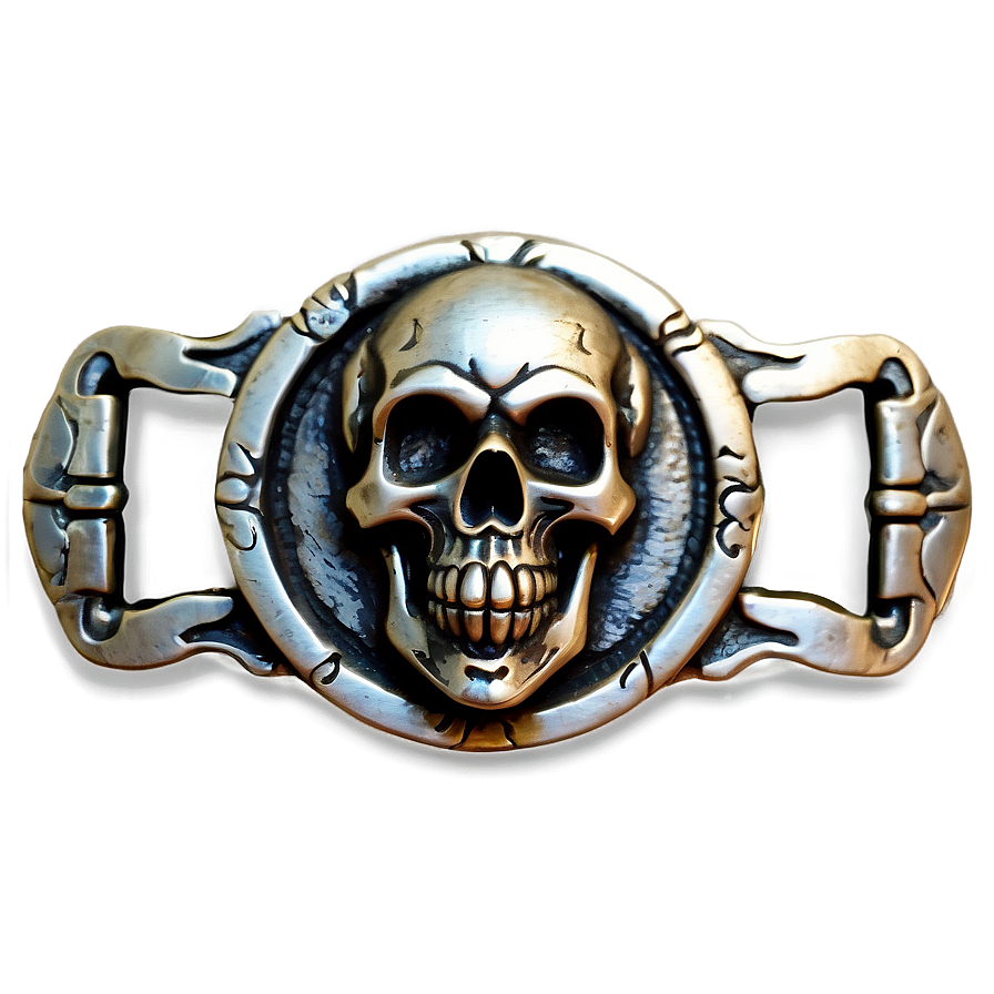 Skull Belt Buckle Png 06212024 PNG image