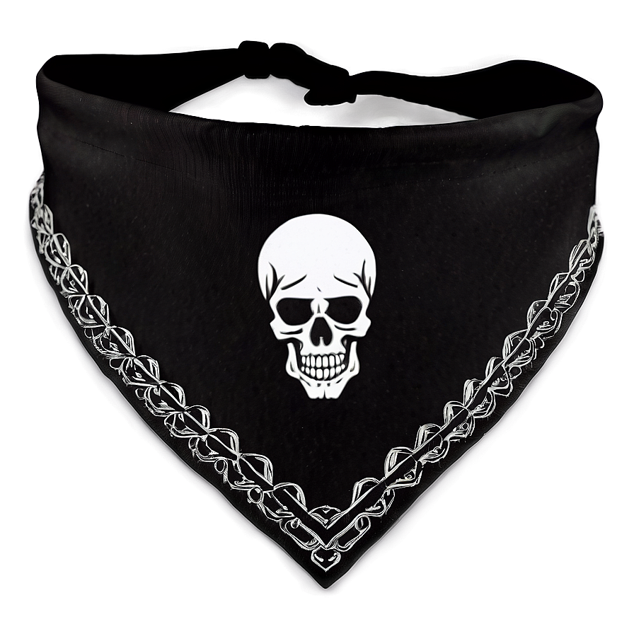 Skull Black Bandana Png 06122024 PNG image