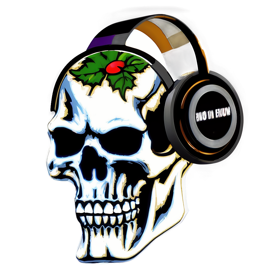 Skull Face With Headphones Png Lae PNG image