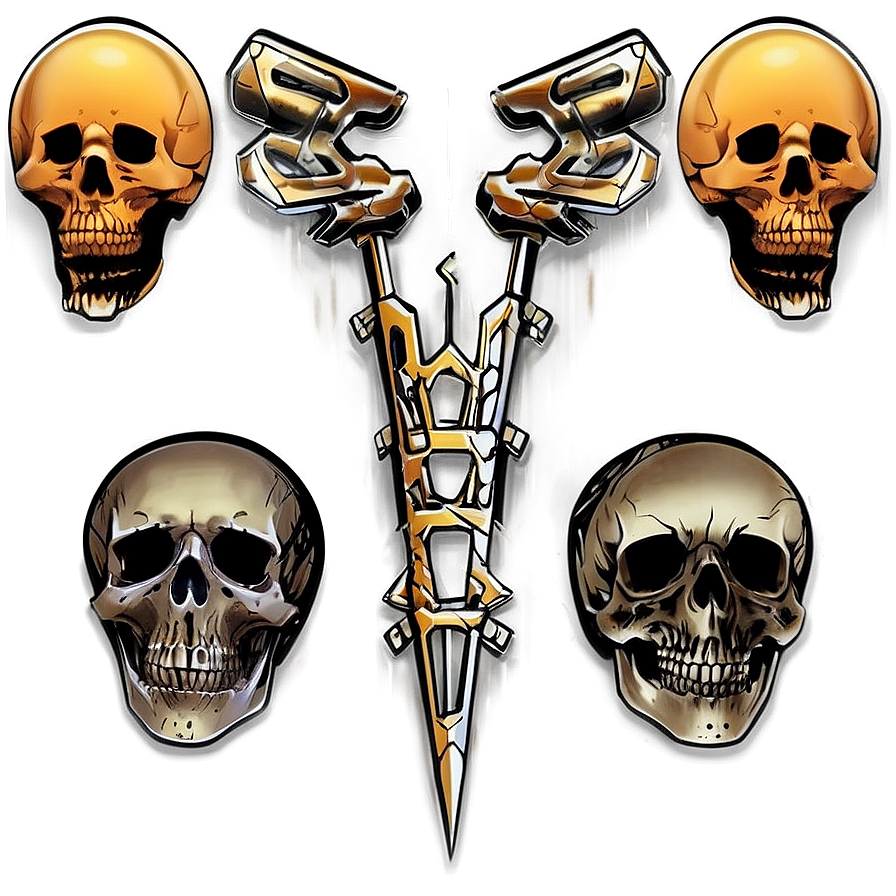 Skull Head Graphic Png 05242024 PNG image