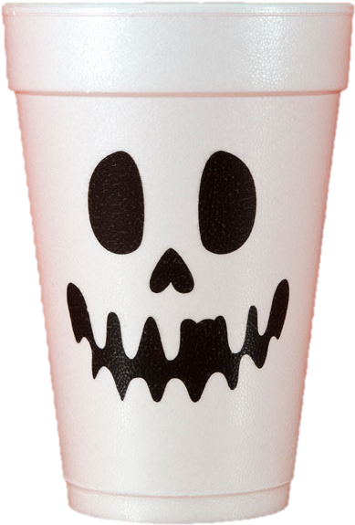 Skull Print Paper Cup PNG image