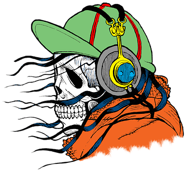 Skullin Hip Hop Attire PNG image