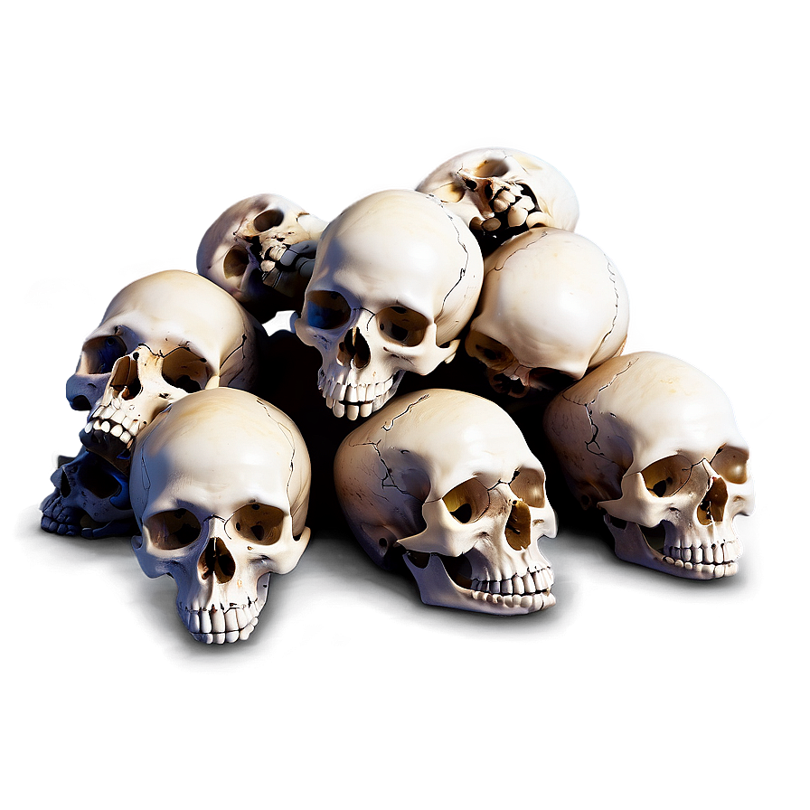 Skulls And Bones Pile Png 06132024 PNG image